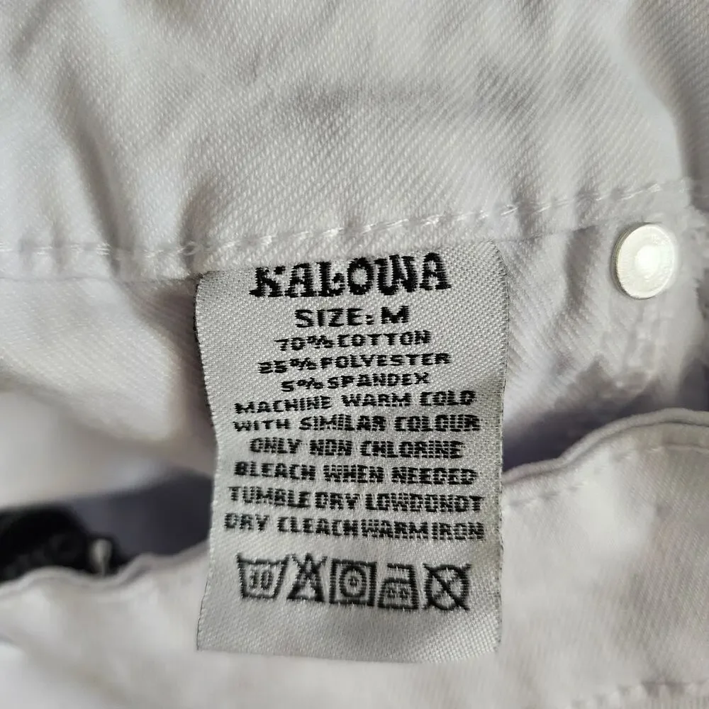 Kalowa White Skinny Pant Size Medium